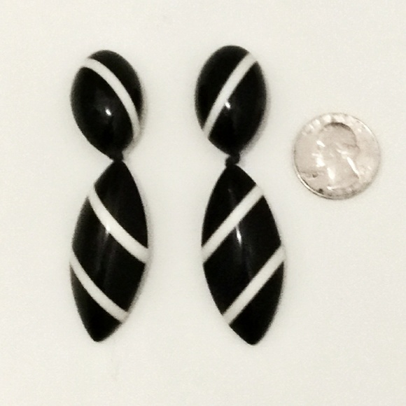 Vintage Designer Monies Couture Runway Oversized Mod Earrings - Picture 4 of 8